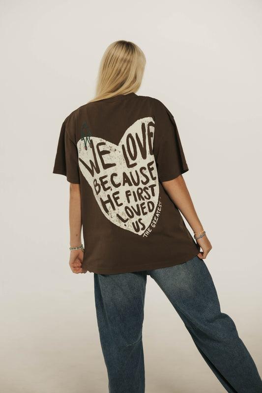 John 3:16 BROWN HEART T-shirt
