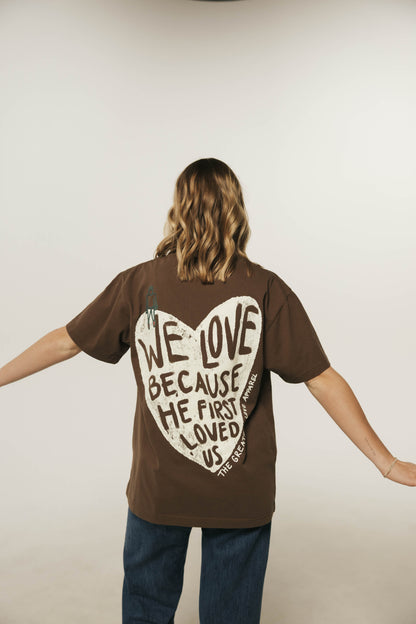 John 3:16 BROWN HEART T-shirt