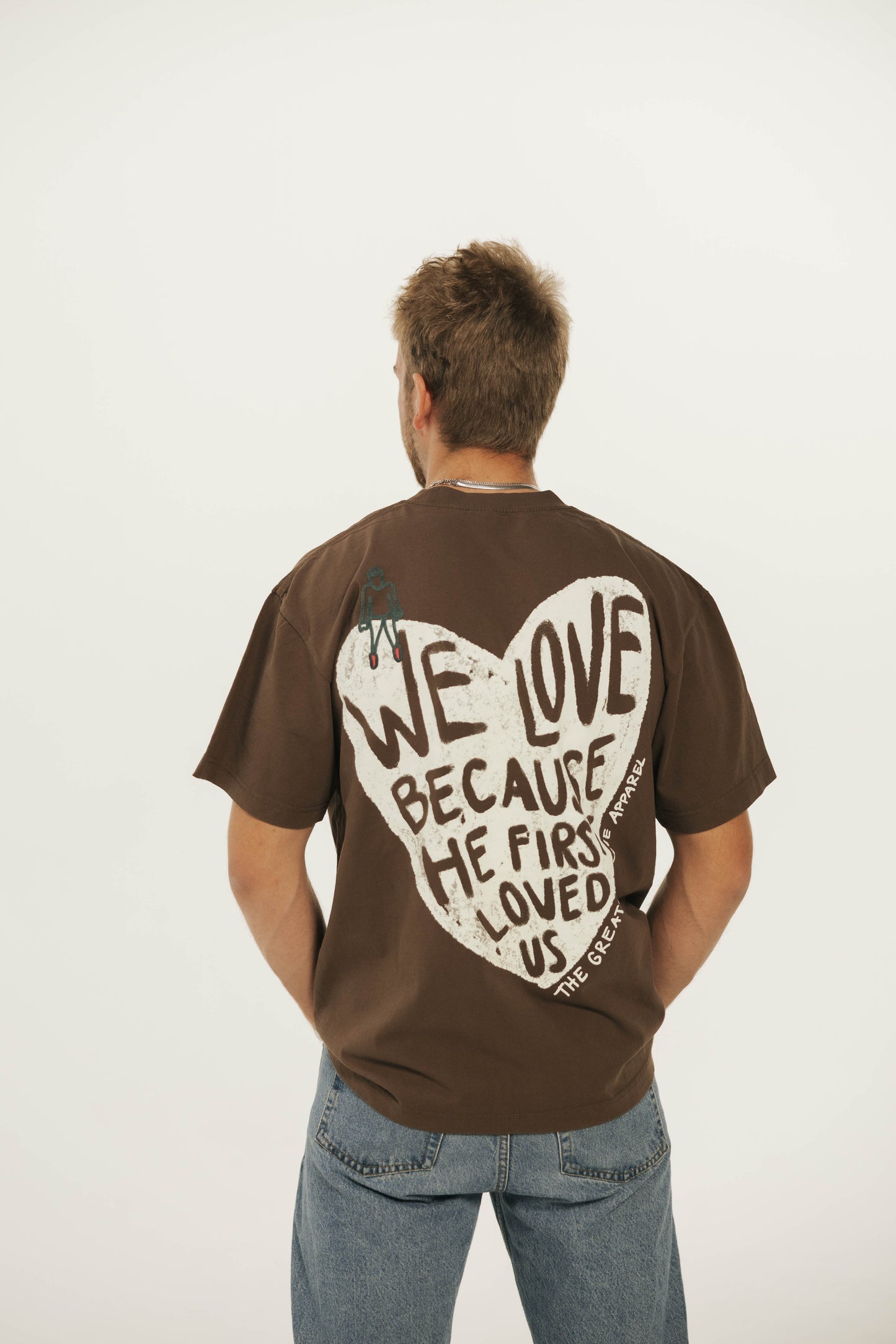 John 3:16 BROWN HEART T-shirt