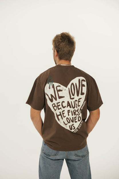John 3:16 BROWN HEART T-shirt